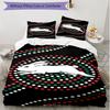 3-teiliges Bettbezug-Set (1 * Bettbezug + 2 * Kissenbezug, ohne Kern), South Sydney Rabbitohs Druck Weiches Ganzjahres-Bettwäscheset, Heimschlafzimmer-Dekoration Geschenk