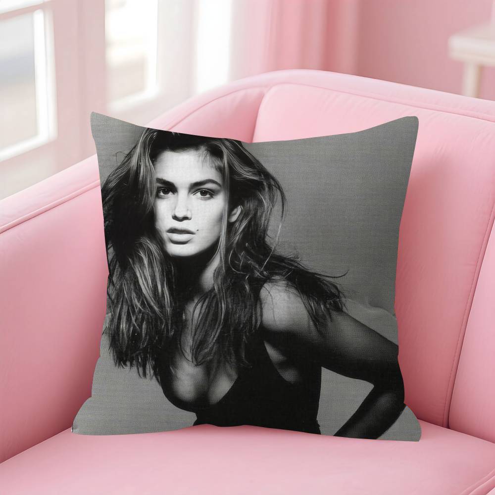 1pcs Beauty K-Kate Moss Double-sided Printed pillow cover Short plush Suitable living rooms bedrooms sofas throw cushion cover