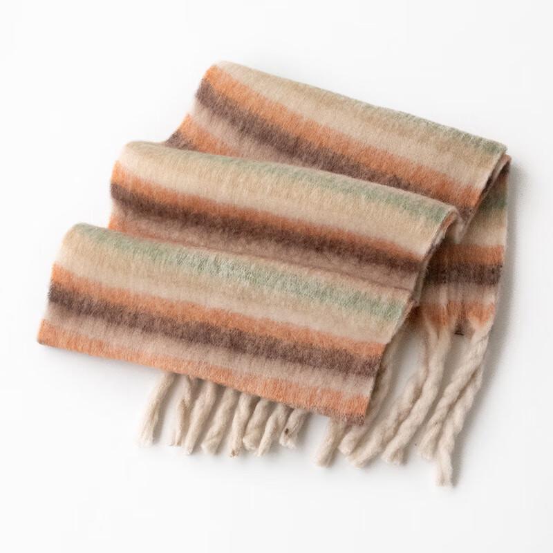 DayApril Mohair Rainbow Plaid Scarf