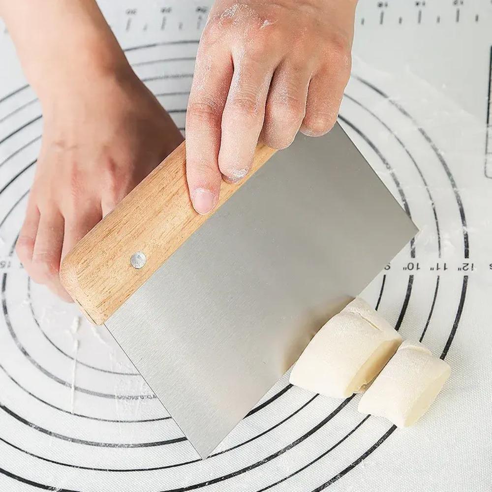 Multi-purpose Stainless Steel Scraper & Chopper, Dough Scraper, Pizza Dough Cutter , Kitchen Tools Measuring Scale Cake