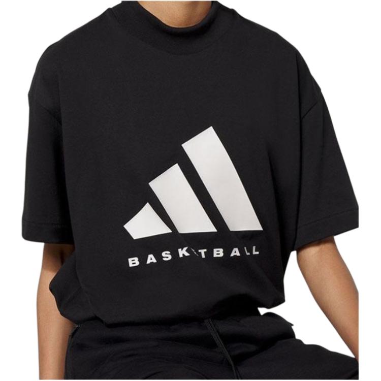 Adidas SS23 Chapter 03 Logo Print Knit T-Shirt Unisex Tops Black IR8492