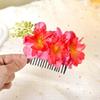 Multicolor Bridal Hairpin Simulated Flower Thai Hair Comb Elegant Flower Hair Comb  Thailand