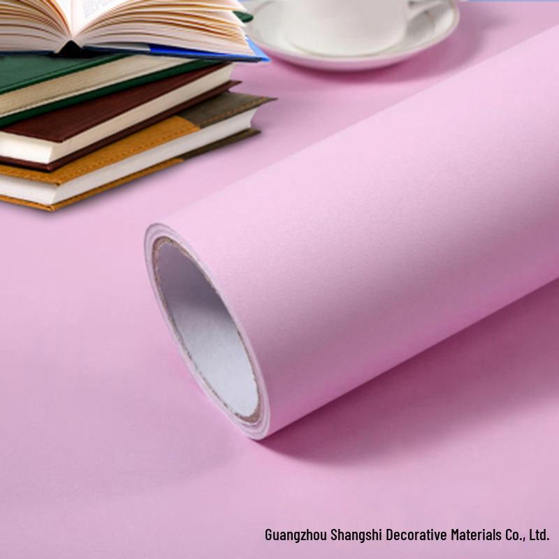 Self-Adhesive Waterproof PVC Wall Mural - Solid Color, Thickened Wallpaper/Sticker for Dorms (White/Black)
