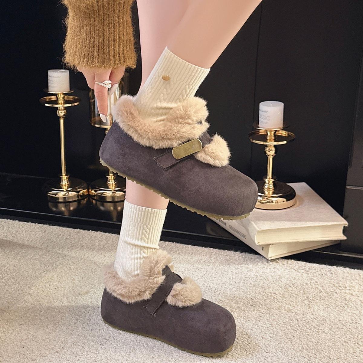 

Women s lightweight comfortable cold warm padded snow boots non-slip wear outdoor leisure sports a stirrup cotton boots 40 сірий колір
