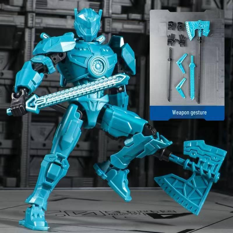 13-Joint Articulated Mecha Figure: 3D Toy Armor for Kids' Creative Assembly