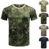 Men's Summer Camouflag Printed Short Sleeve Round Neck Tops T-shirt Blouse
