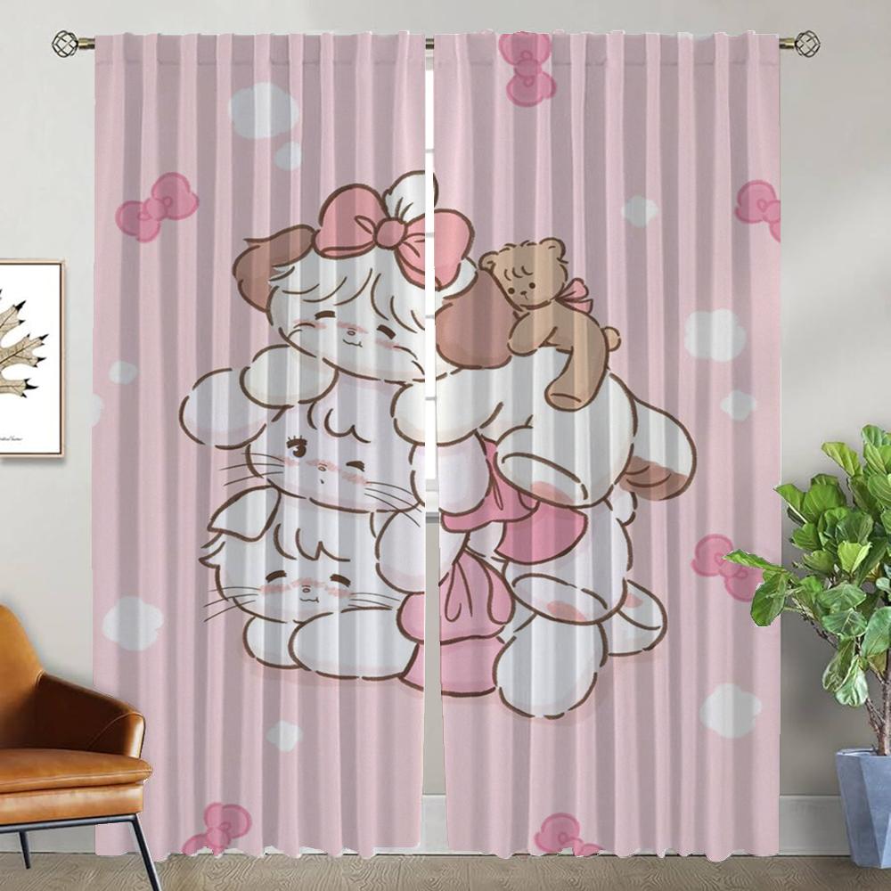 

Домашний интерьер Шторы для гостиной Микко Хэллоуин украшения затемняющие шторы тюль для спальни кухонные шторы 2 шт W50xH70cmx2pcs-CL