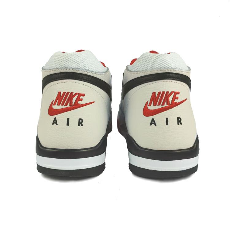 Nike Flight Legacy Synthetic Leather Cushioning Mid Top Vintage Basketball Shoes Unisex Red White BQ4212-100(Team183-)