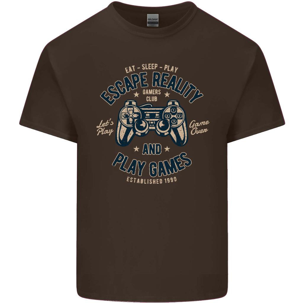 Escape Reality and Play Games Unisexs Light Cotton TShirt