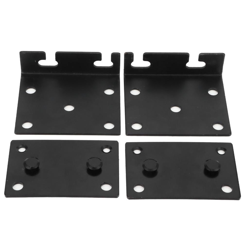 1 Set Adjustable Furniture Hardware Connector Black Bed Frame Bracket Hinge Bracket Headboards
