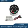 Neuestes Boot 52mm Ruderwinkelanzeige Messgerät Signal 0-190ohm mit 8 Farben Hintergrundbeleuchtung für Schiff Yacht Fahrzeug 9-32V