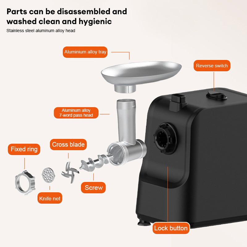 Household Electric Meat Grinder Desktop Heavy Duty Meat Mincer Kitchen Food Processing Sausage Stuffer Maker