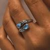 Thai Silver New Retro Design Moonstone Adjustable Ring for Woman Trendy Jewelry Daily Part Accessories Gifts