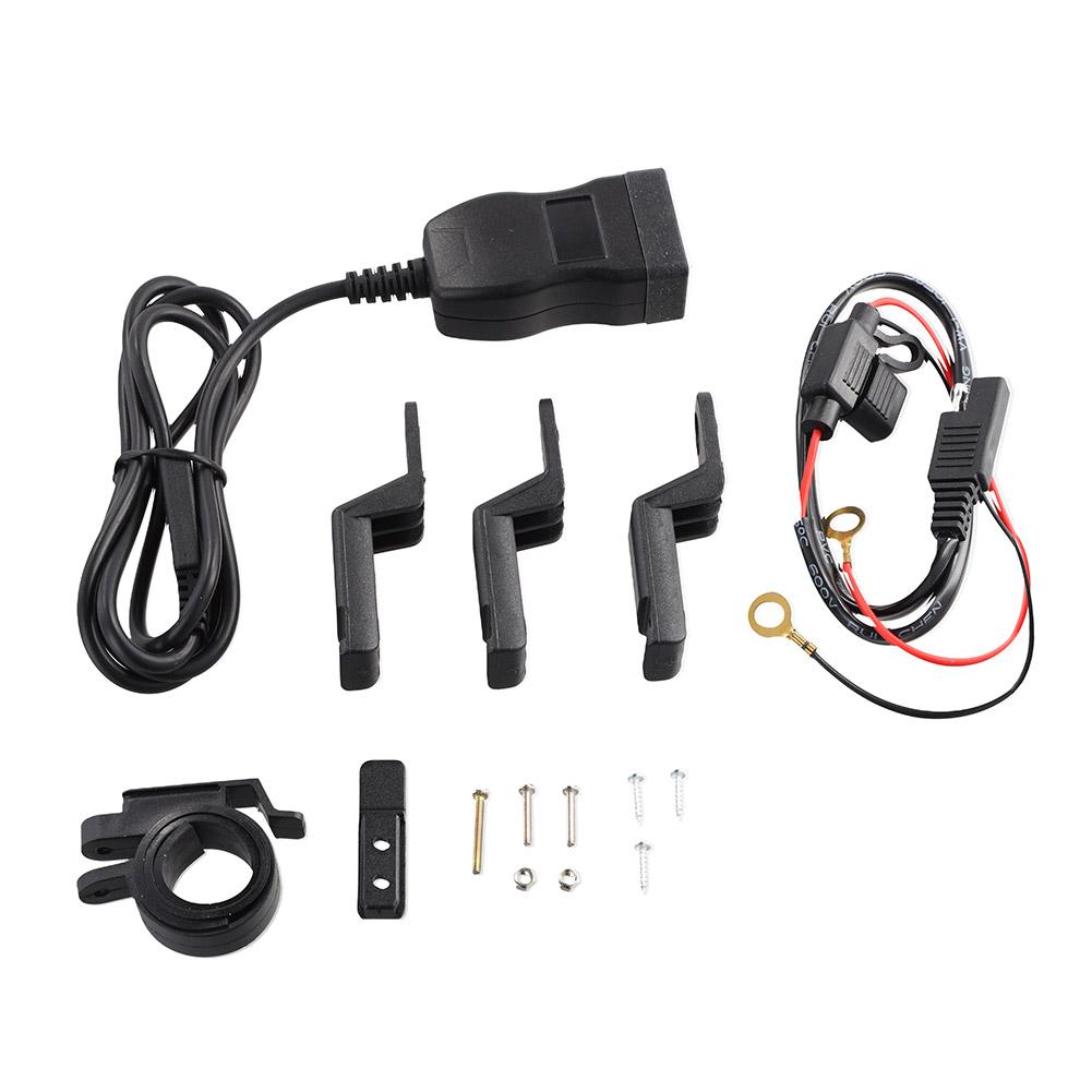 Waterproof Motorcycle USB Fast Charger With Type C Port Socket Connector - Digital Voltmeter Cell Mobile Charger Moto Accessory