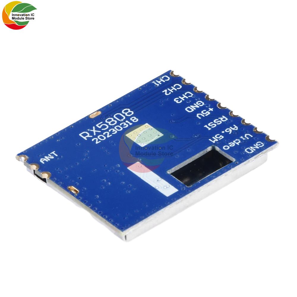 RX5808 Wireless Audio Video Receiver Board Module 5.8G Frequency Phase Lock Analog AV Signal Output 3.5V 170mA Board