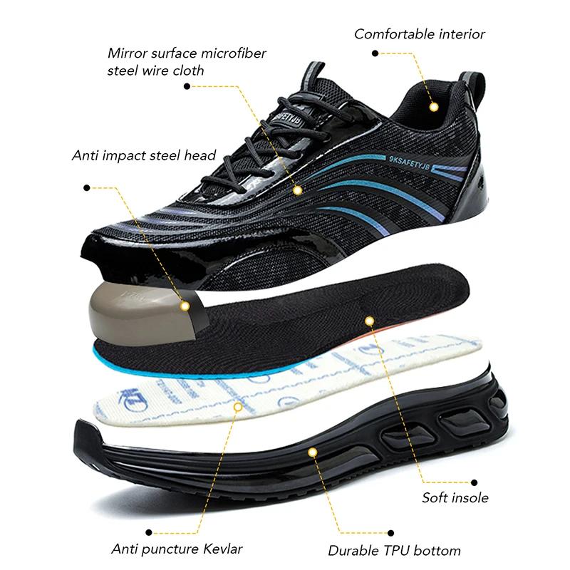 steel toe work safety boots comfortable safety man shoes 48 industrial safety shoes men for work light weight sneakers for work