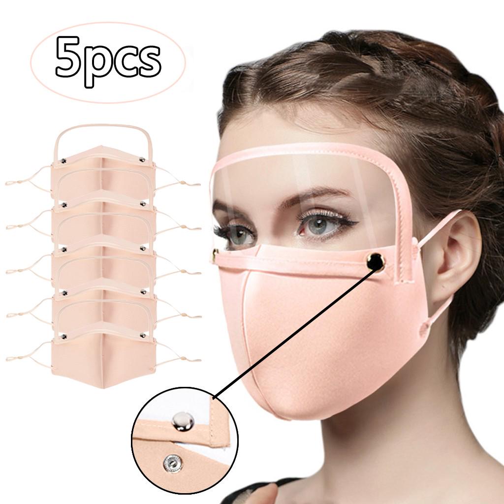 Buy [HWL] 5PCS Adult Reusable Protect Face Mask with Detachable Eyes ...