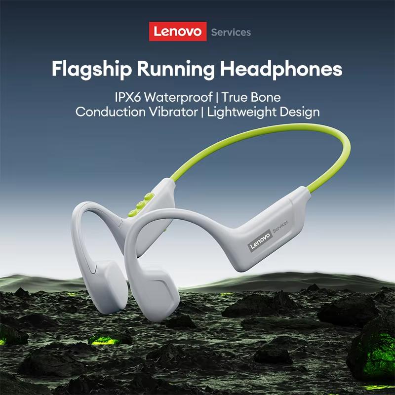 Original Lenovo S102 Wireless Bone Conduction IPX6 Waterproof Sports Headphones Cycling Fitness Earbuds Bluetooth V6.0 Earphones