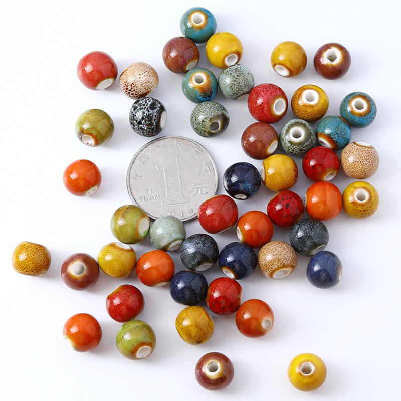 DIY Ceramic Jewelry Beads: 10mm Large Hole for Bracelet Making