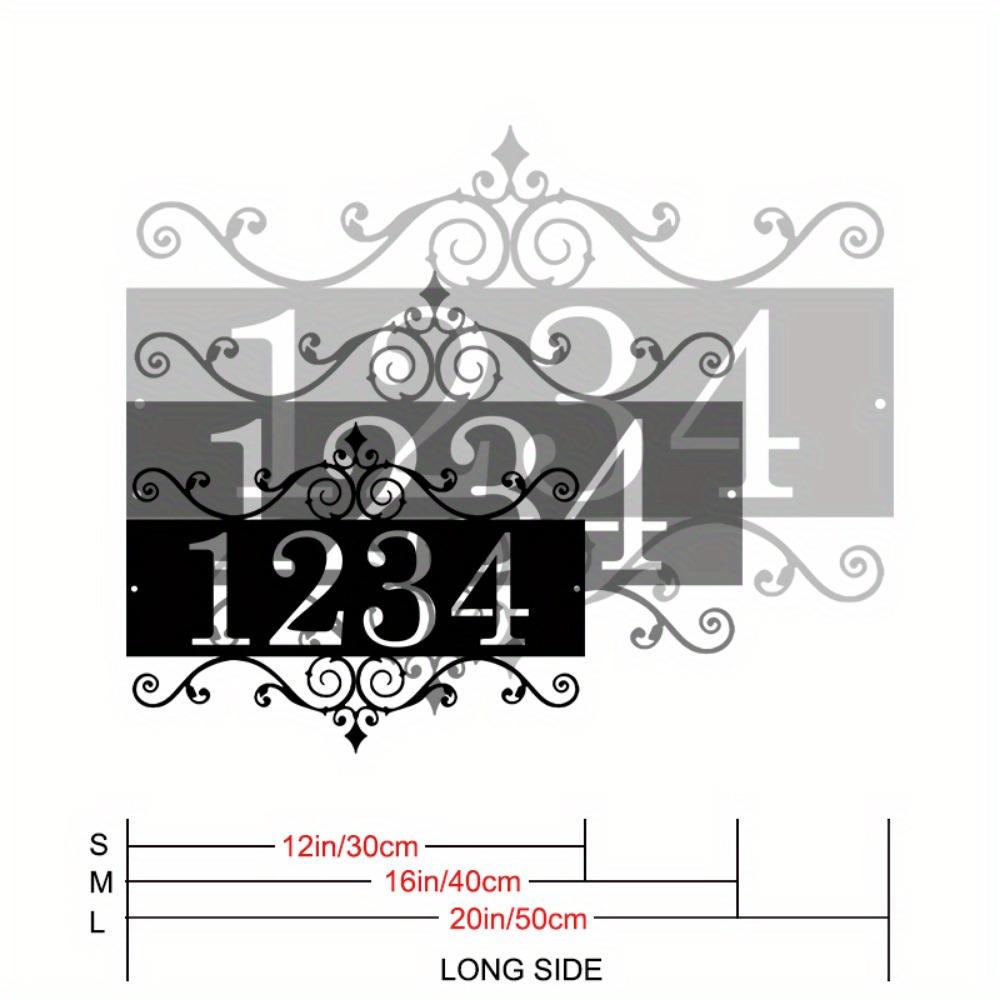 

Vintage Metal Address Sign Personalized House Number Antique Handmade Medieval Style Housewarming Gift 30cm