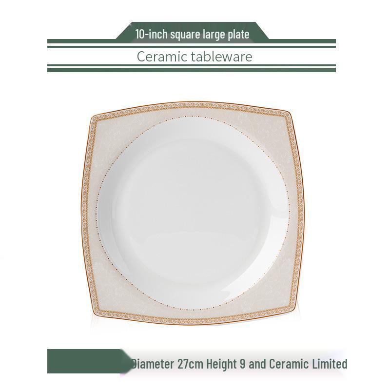 Yun Zhi He Jingdezhen High-Temperature Glazed Chinese Ceramic Tableware Set: Bowls, Plates, Chopsticks, and Dishes