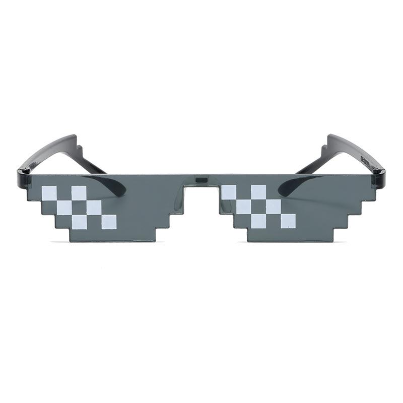 Parodické mozaikové brýle, sociální lidé předstírající, že jsou nuceni, animace, svatební rekvizity, dvourozměrné pixelové mozaikové sluneční brýle