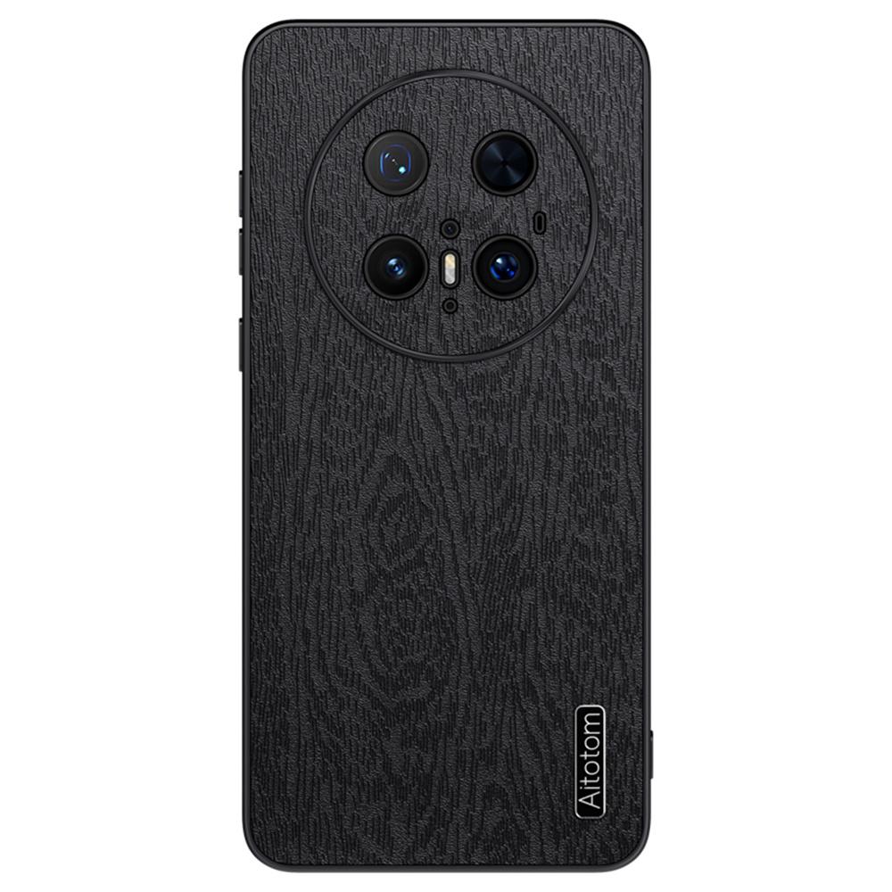 For Huawei Mate 70 Pro+/Mate 70 Pro Case Wood Texture PU Leather Coated PC TPU Phone Cover