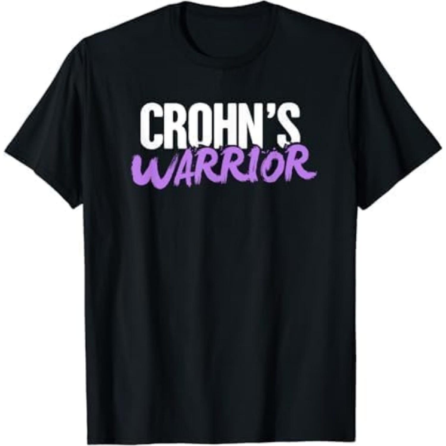 Warrior - Crohn s Disease T-Shirt T-Shirt GIU Mens Womens Tank Top Sweatshirt Hoodie Longsleeve Black S
