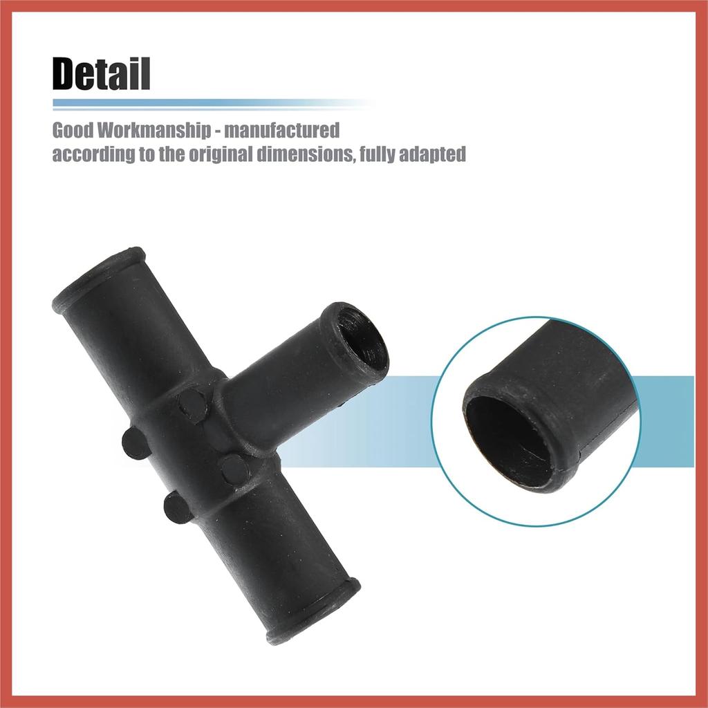 ACROPIX 2 Pcs Black Plastic Tee, Quick-connect Heater Hose Connector for Toyota Land Cruiser 1992-2007, Sequoia 2001-2007, Sienna 2004-2007 - HVAC