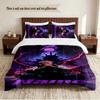 SUKUNA Personalized Custom Name 3‑Piece Bedding Set Soft Duvet Cover Set For Bedroom Home Decor