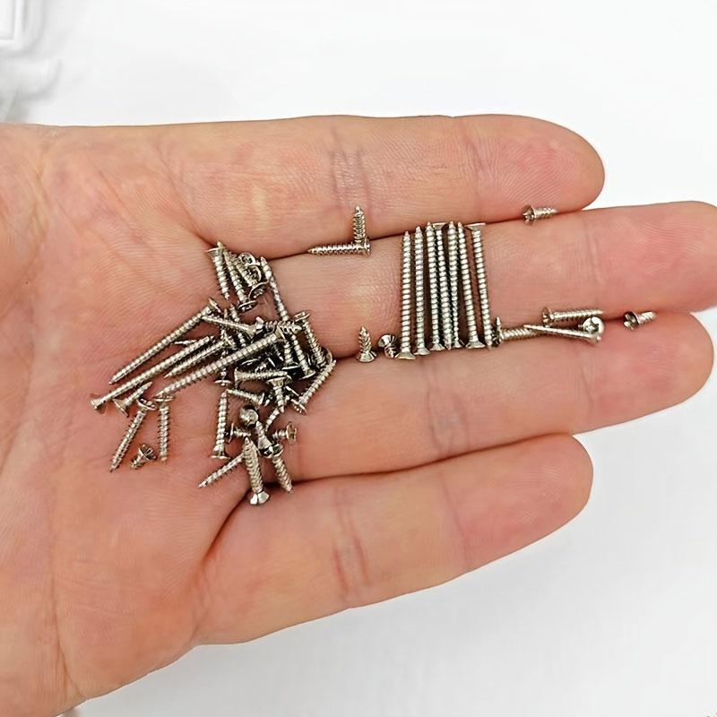 Set de 800 de șuruburi autofiletante pentru lemn, șurub cu cap plat Phillips M2 pentru tablă, kit asortat de șuruburi autofiletante