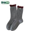 Women Cotton Long Socks Soft Breathable Cute Dots Frilly Edge Retro Preppy Style Comfortable Casual Fashion Socks For Everyday