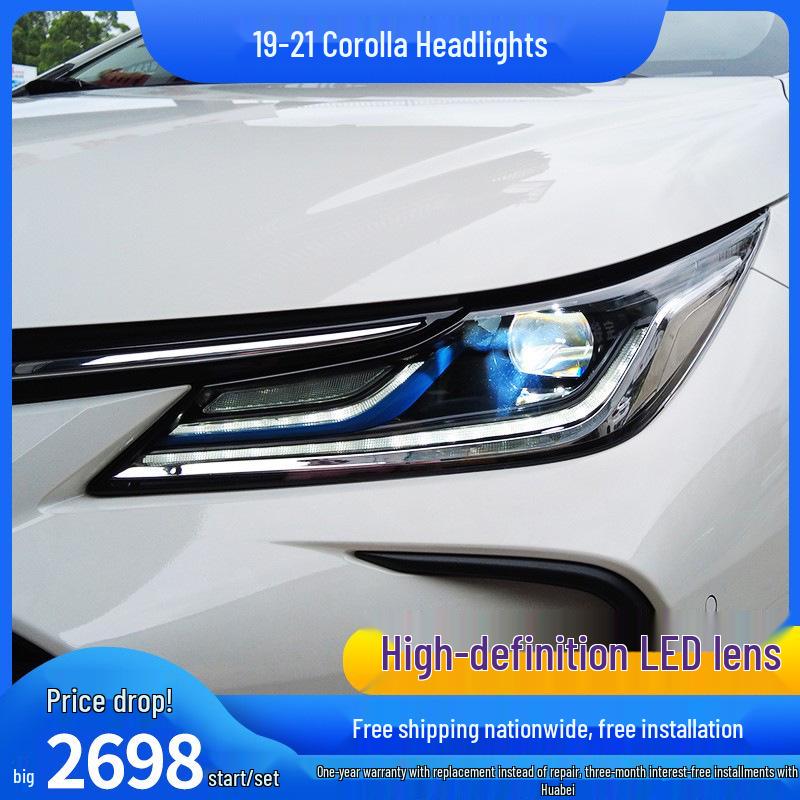 

Совместим с Corolla 2019-2022 годов выпуска: Светодиодная фара с линзой-стримером и двумя лучами Pair installation