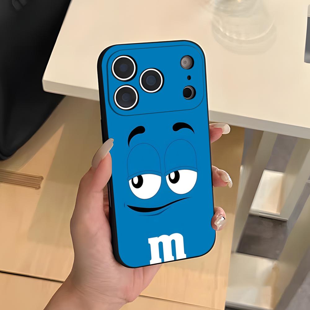 Custodia per Telefono al Cioccolato M&MS Per IPhone 17 Air 16 E Pro Max 15 14 13 Mini 12 Pro 11 Max Plus Guscio Morbido Nero