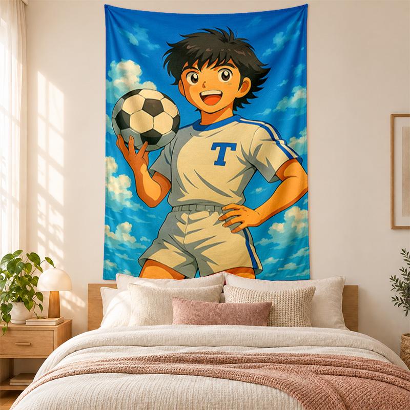 CAPTAIN TSUBASA Tapestry Highquality for Decorating Living Room Bedroom Dorm Walls Ideal As Bedroom Wallart Orholiday Gift