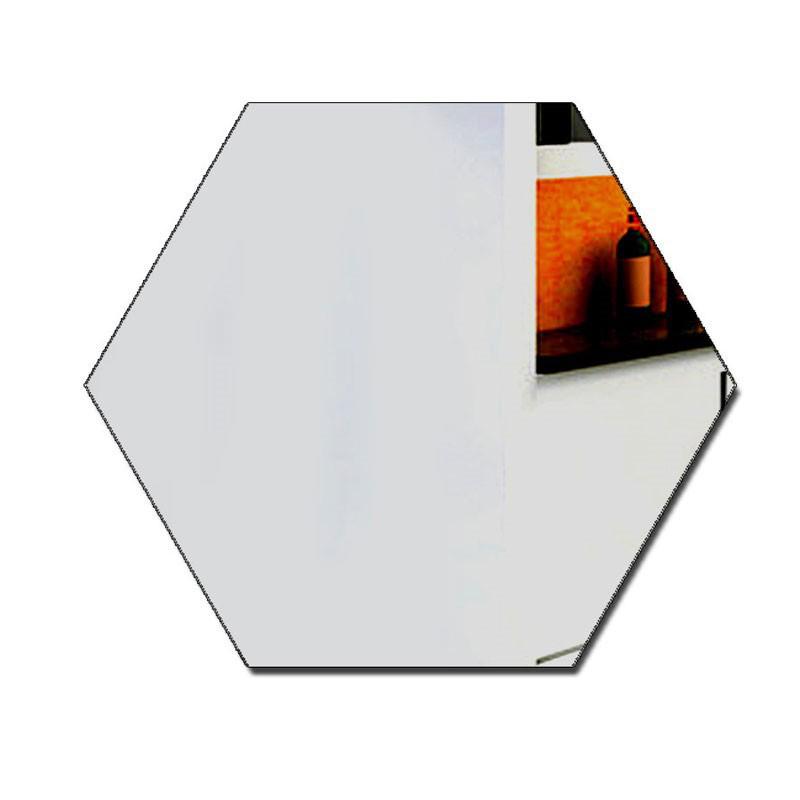 Self-Adhesive Hexagon Acrylic Mirror Wall Sticker for Living Room TV Background