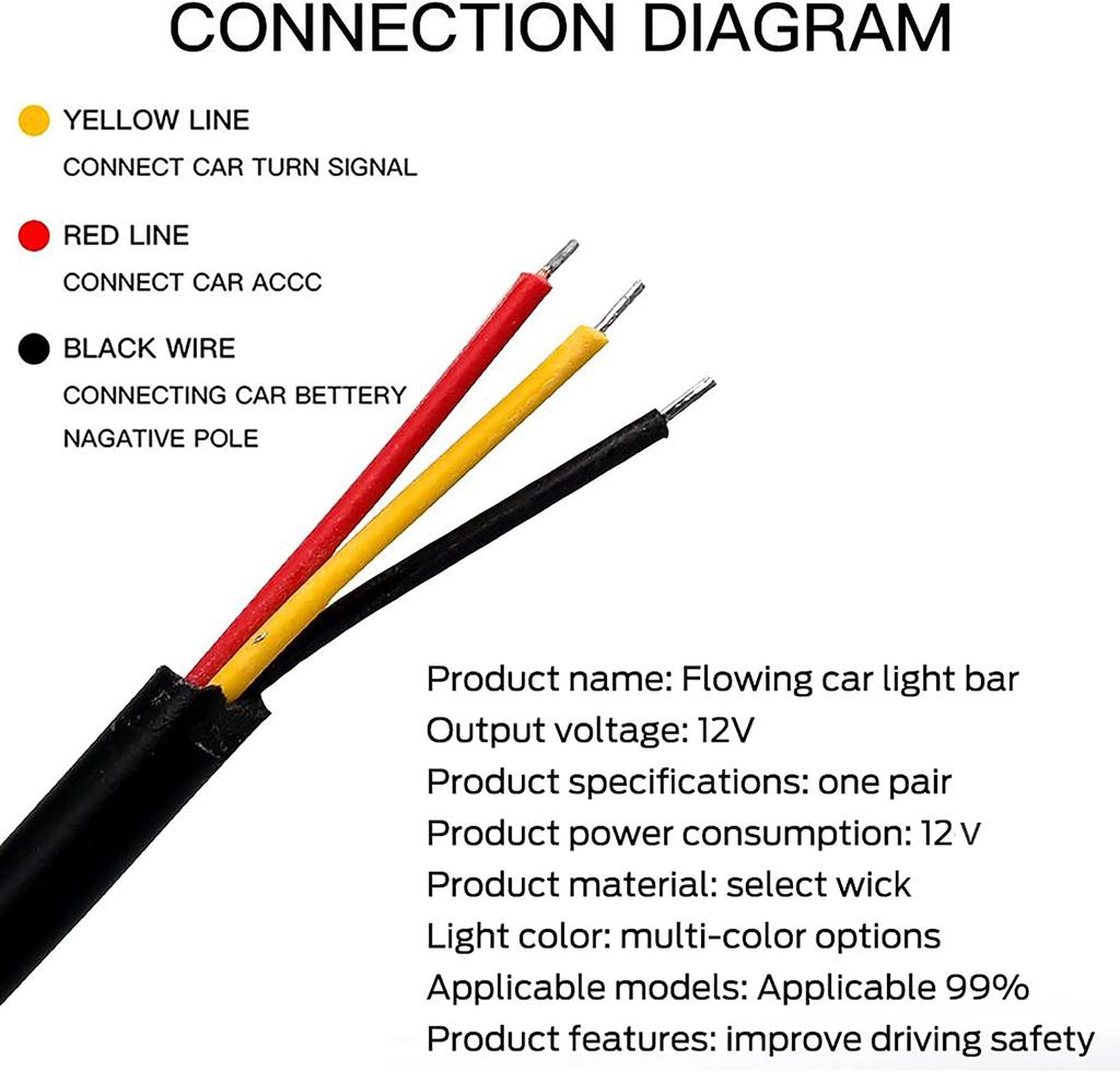 2Pcs DRL LED Strip Turn Signal Light Sequential Yellow Bright Flexible Daytime Running Light 12V Car Headlight Auto Accessories