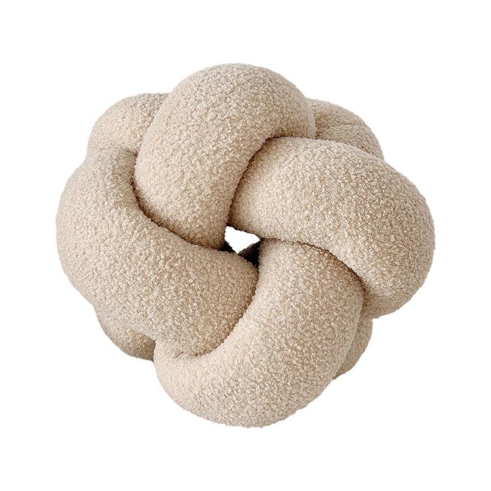Skin Friendly Knotted Ball Throw Pillow Soft Chair Backrest Fashion Waist Support Cushion  Bedroom