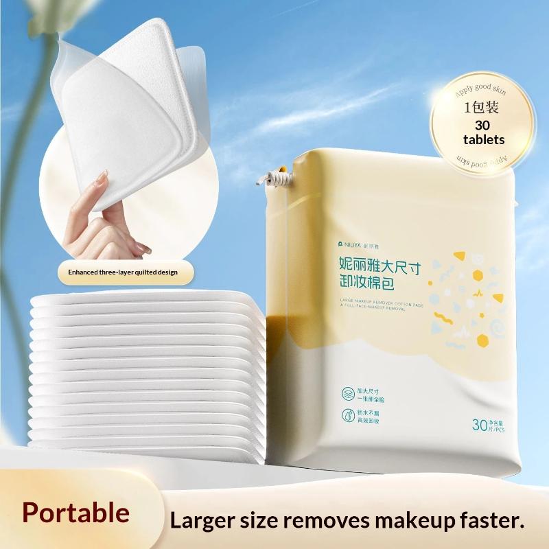 Facial Cotton Pads Lint-Free Soft Interlayer Disposable Makeup Remover 30/100/120/150Pcs for Women Daily Facial Care