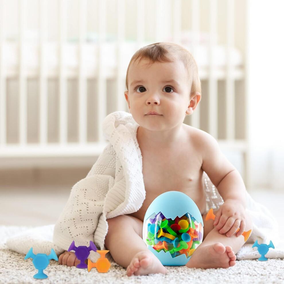 48 Piece Bath Toys for Kids Age 3 and Up, Sensory Bath Playset for Autistic Children, BPA-Free, Colorful and Engaging