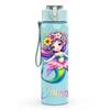 1PC Emma Mermaid Colorful Fantasy Art 750ml Color Plastic Sports Water Bottle Leakproof Flip Straw Lid Suitable for Sports Office Home Use