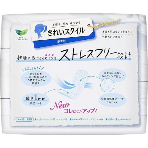 [Bulk Purchase of 2] Kao Laurier Kirei Style Panty Liners, Unscented, Smooth Type, 72 Sheets X 2 Packs