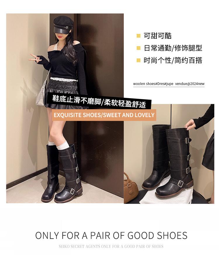 Boots women 2025 new summer boots thick soles popular this year Merad western cowboy knight boots