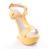 Fashion Strange Style Heel Women Novelty Shoes Metallic Leather Fashion High Heels Slingback T-Tied Mixed Color Summer Sandals