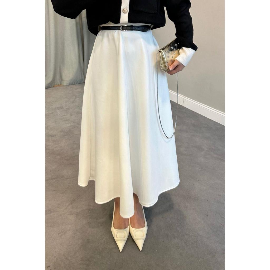 Scuba Skirt Beige