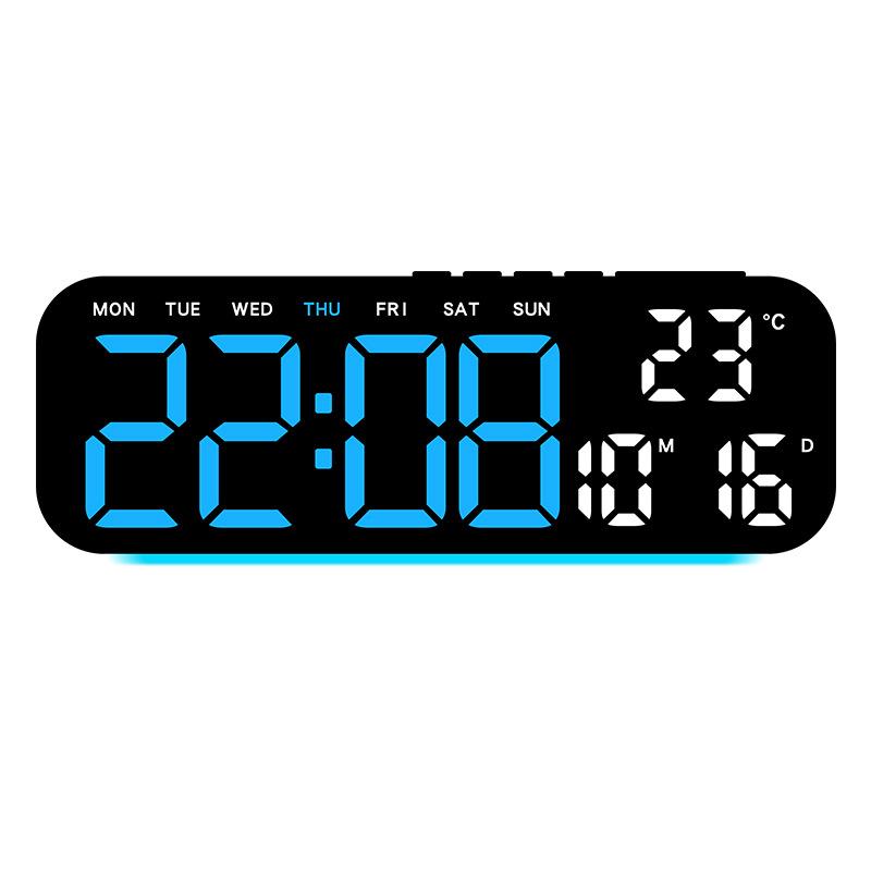 Home Decoration Electronic Clock Multifunctional Hotel Table Clock Atmosphere Light Alarm Clock RGB Color Changing Night Light Table Clock