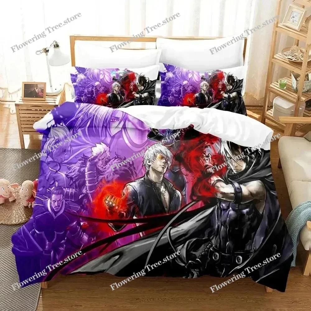 Anime King Of Fighters Bedding Set Duvet Cover Bed Set Quilt Cover Pillowcase Comforter king Queen Size Boys Adult Bedding029