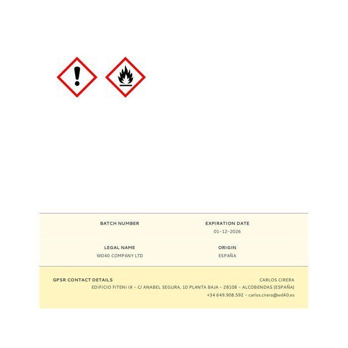 Huile 3 en 1 - WD-40 - 200 ml - Sans parabène - Pour tous types de peau - Texture huile