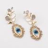 Design Dripping Oil Leaf Earrings, Fashionable Retro Temperament, Eye Diamond Earrings, Earrings.