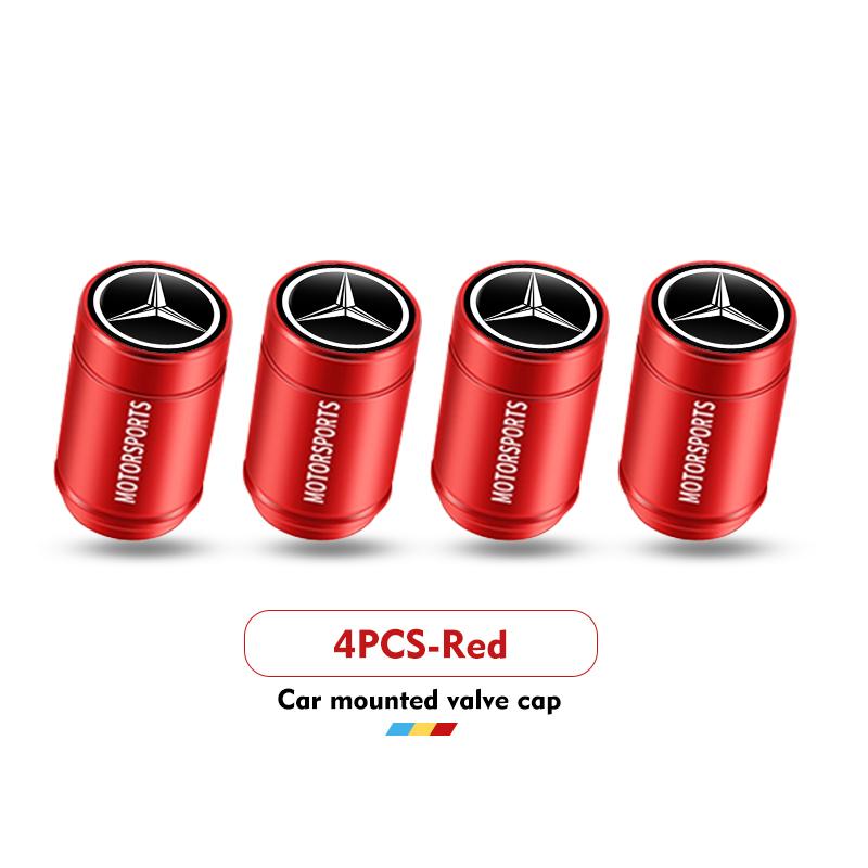 GLC GLB 4 Stück Auto Luftreifenventilkappen Aluminium Rad Reifenventilkappe Für Mercedes Benz W202 W212 W126 W140 W168 W177 CLS GLE GLC